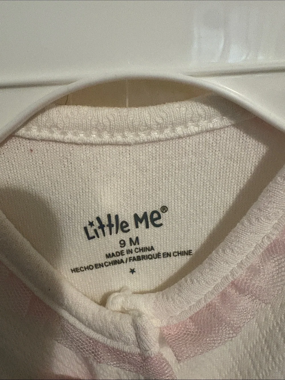 Little Me White Romper with Pink Bows